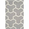 Safavieh Cambridge Hand Tufted Square Rugs, Silver and Ivory - 8 x 8 ft. CAM146D-8SQ